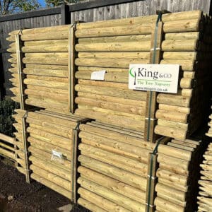 Machine rounded fence posts 2.4m x 75mm